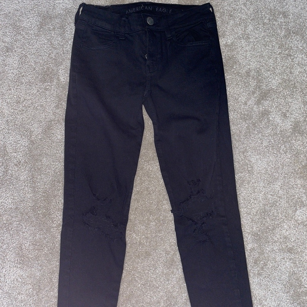 American Eagle Ripped Black Jeans